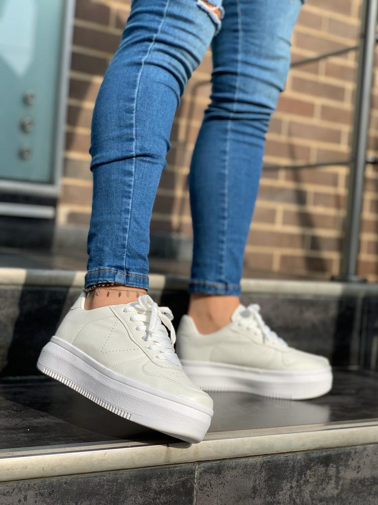 Tenis Casual De Mujer Montana Blanco